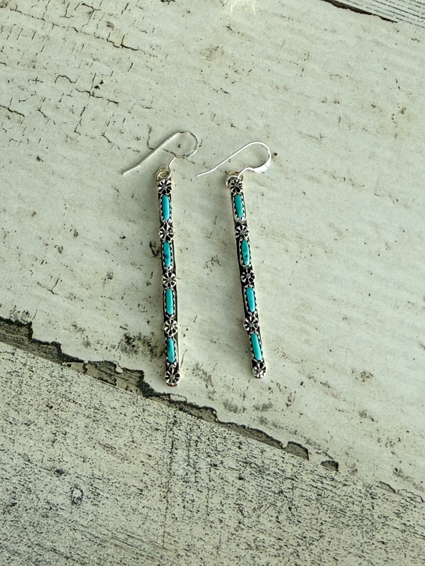 Native American Turquoise Dangle Earrings