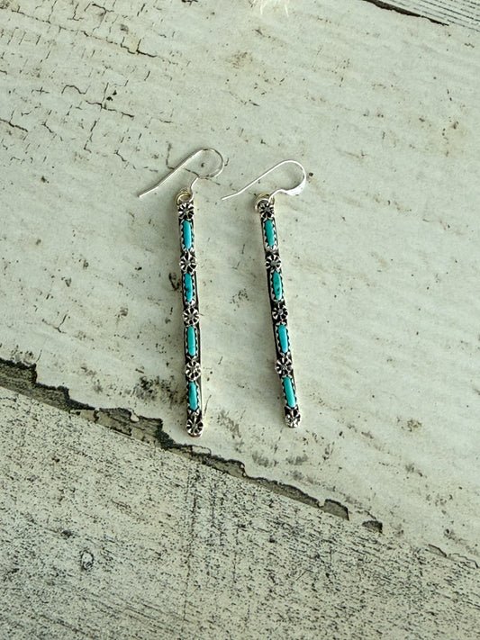 Native American Turquoise Dangle Earrings