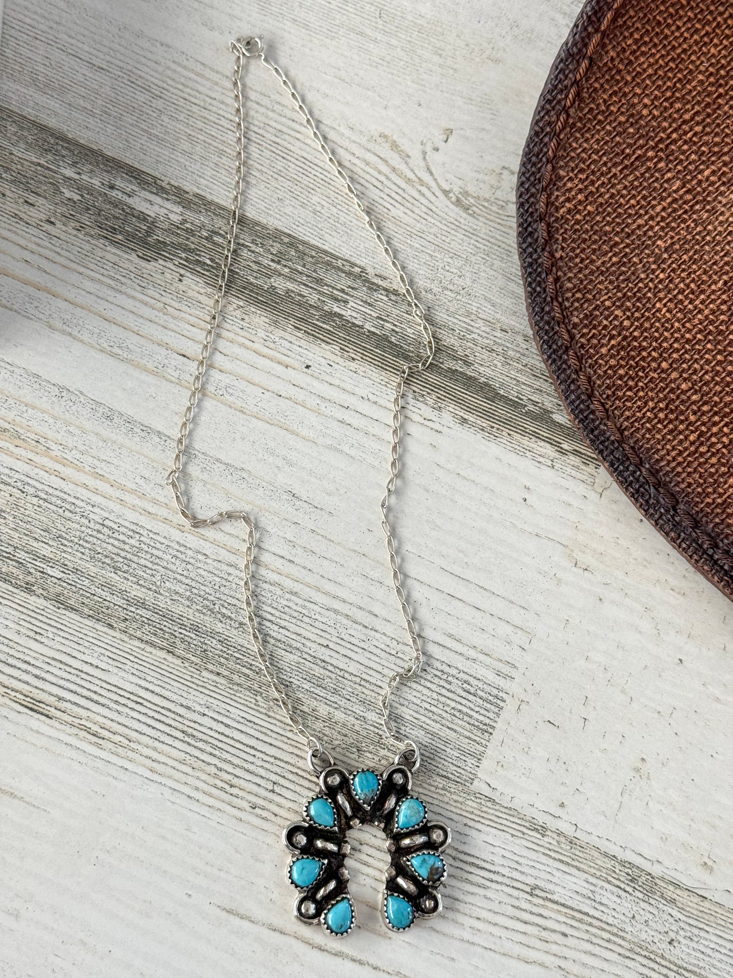 Native American Kingman Naja Necklace 16"