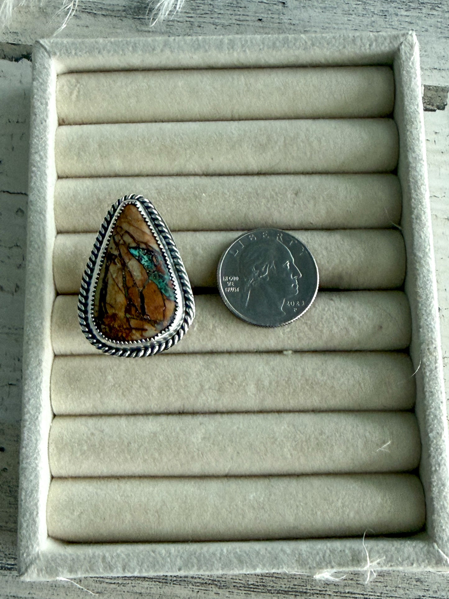 Native American Adjustable Royston Ribbon Ring