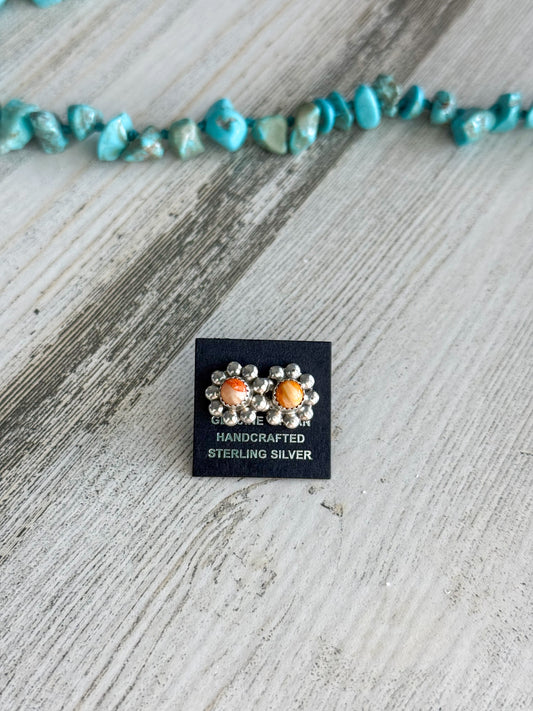 Native American Orange Spiny Studs