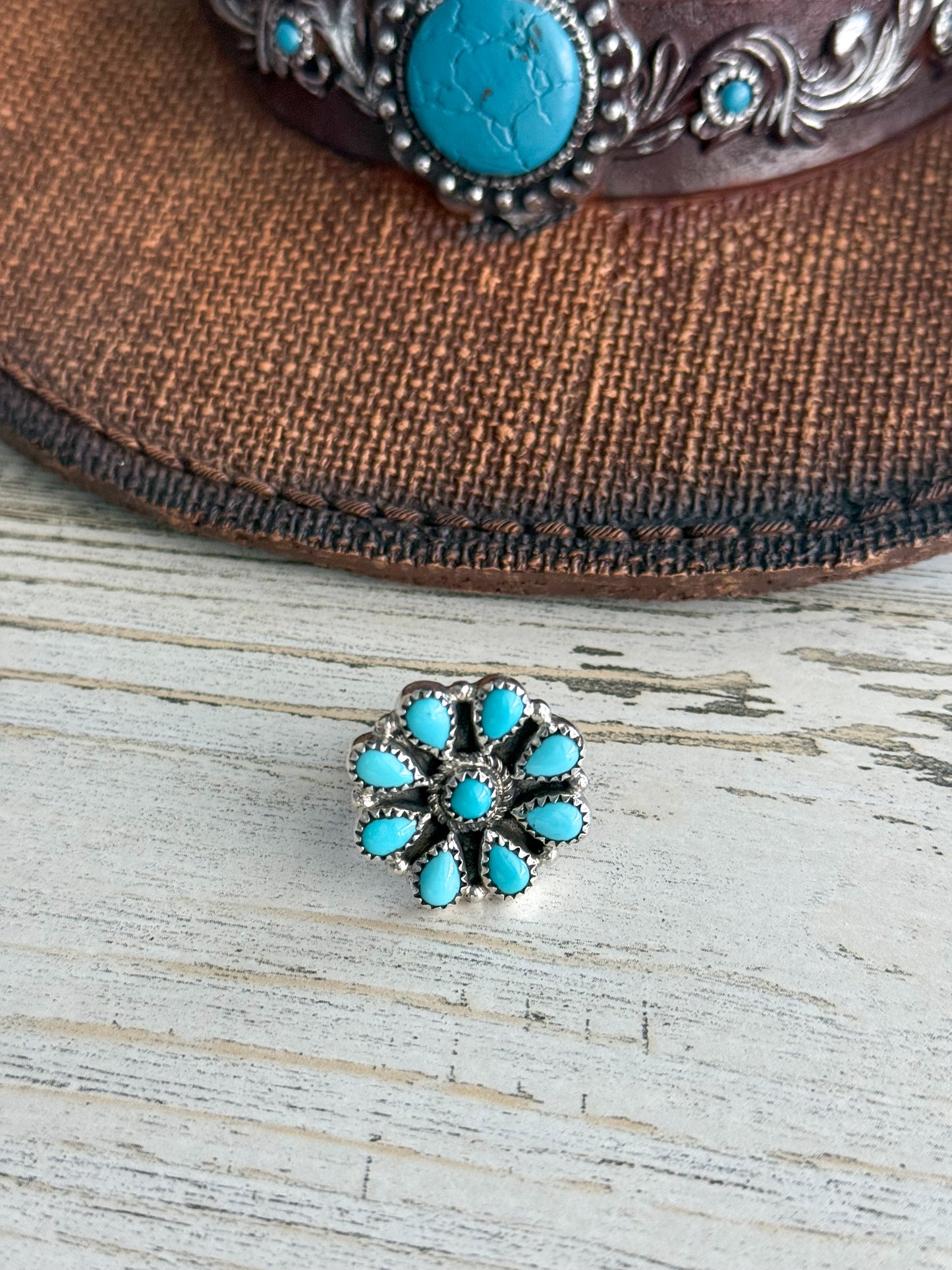 Native American Turquoise Adjustable Ring