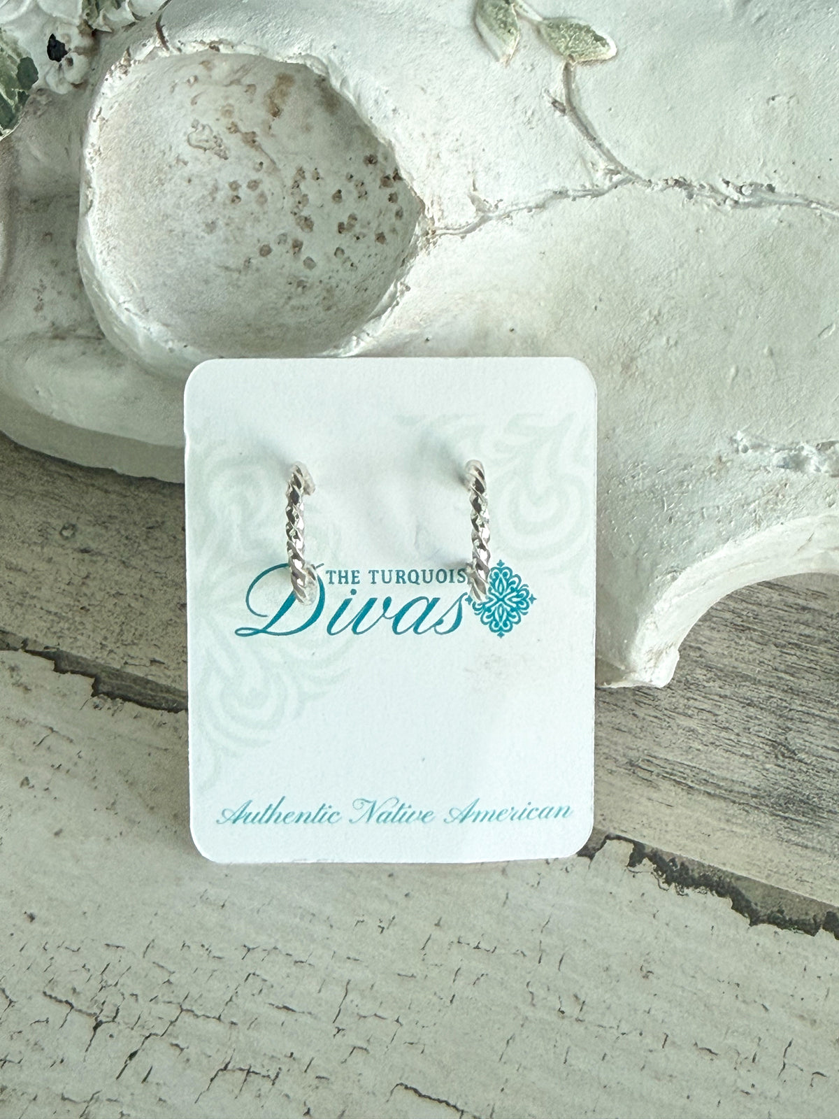 Native American Sterling Silver Hoop Earrings
