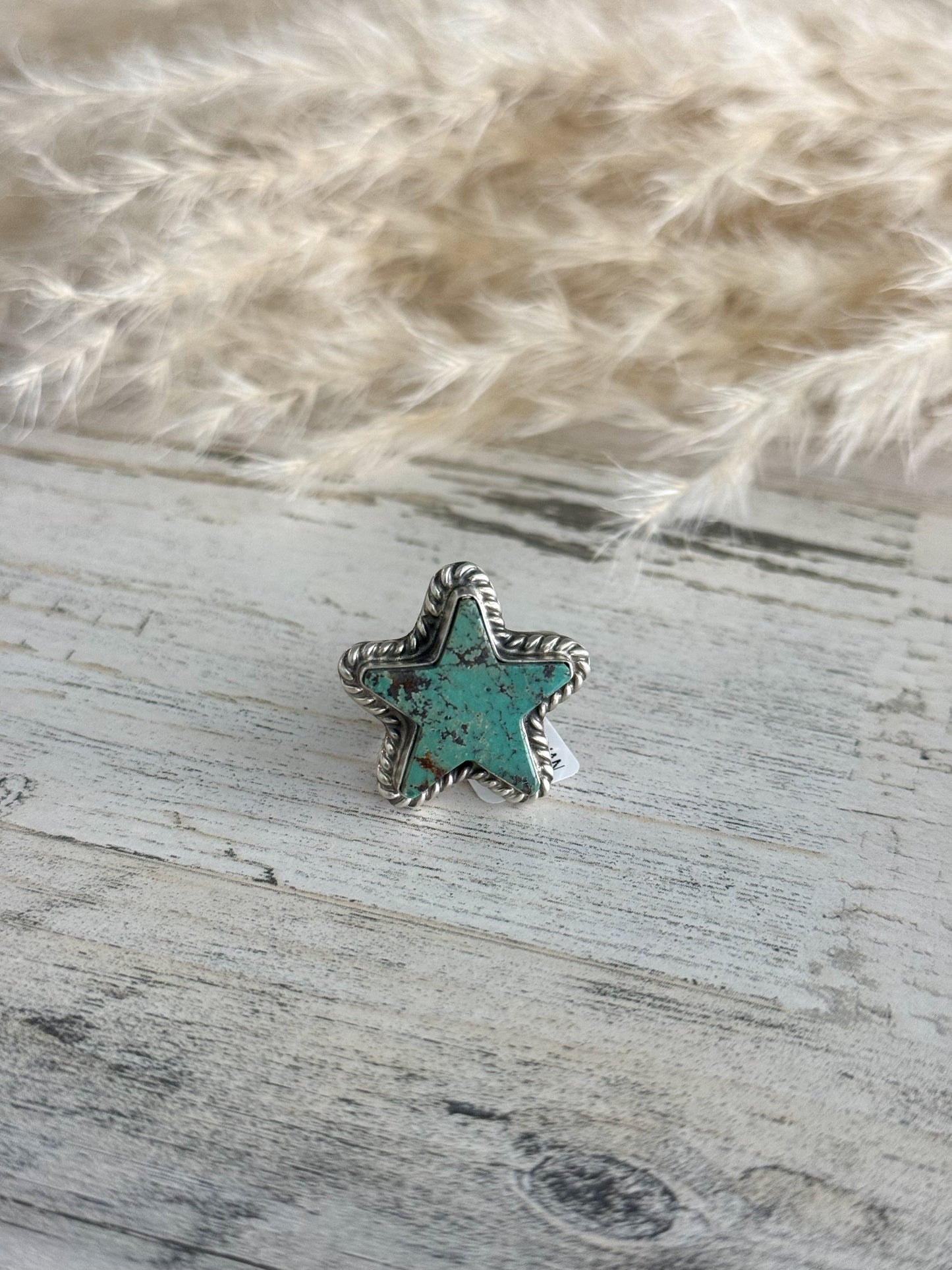 Native American Kingman Star Adjustable Ring