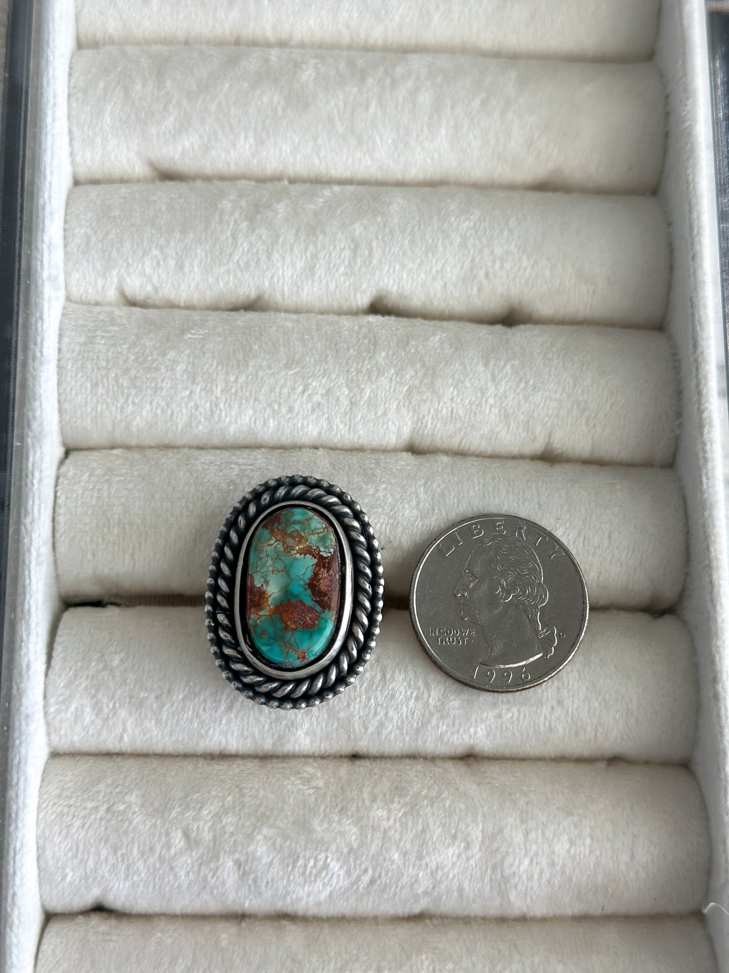 Native Made Royston Turquoise Ring 9.5