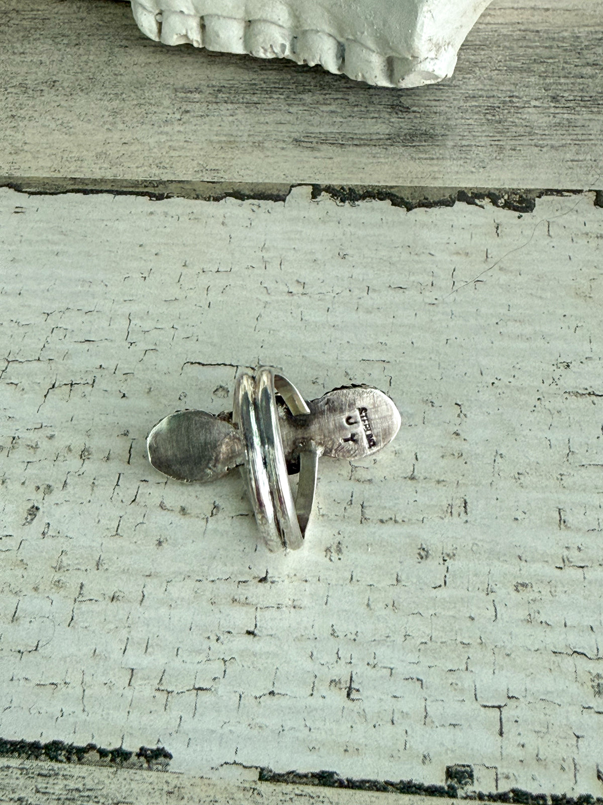 Native American 3 Turquoise Stone Ring 10.25