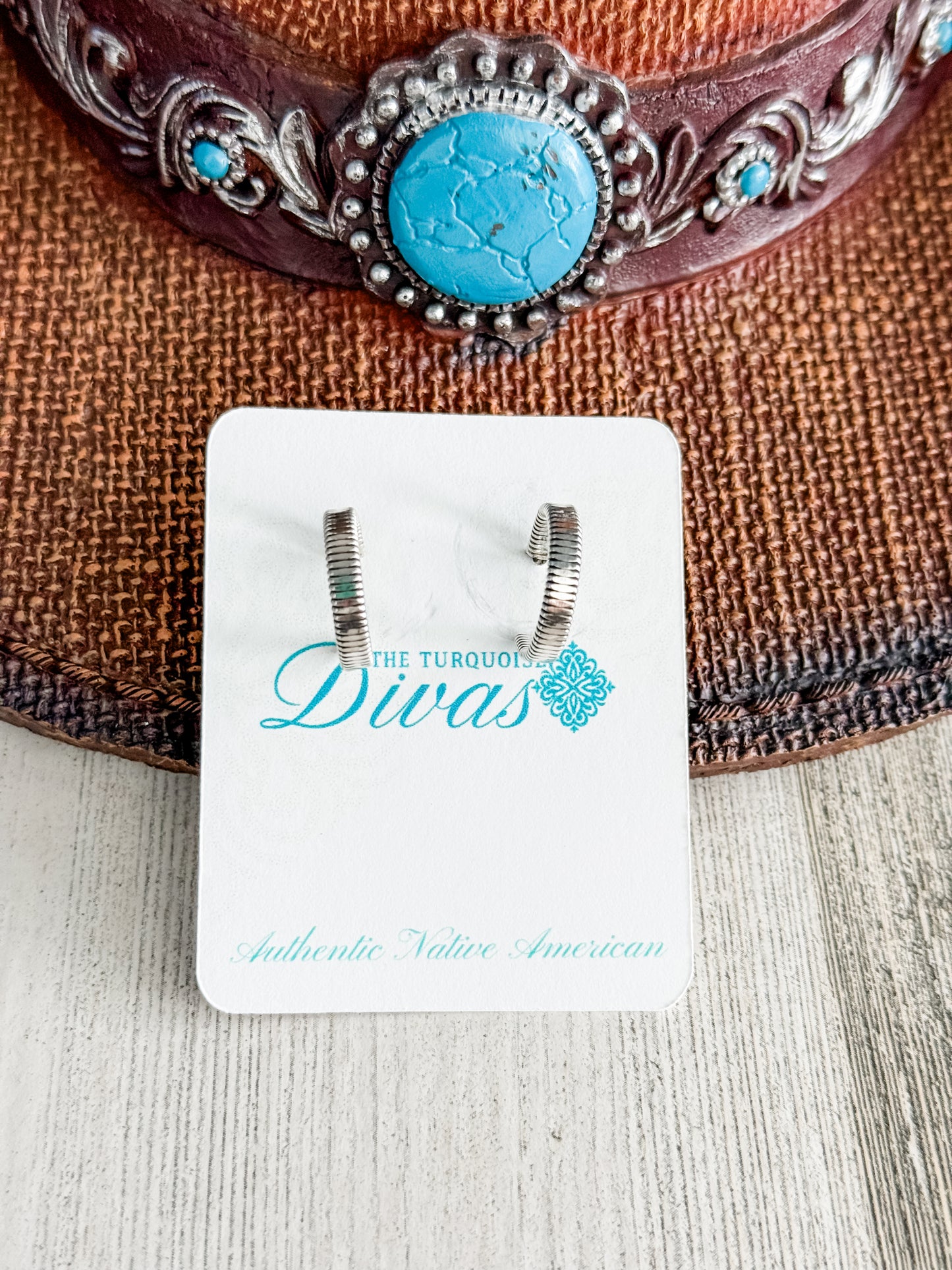 Native American Sterling Silver Hoop Earrings