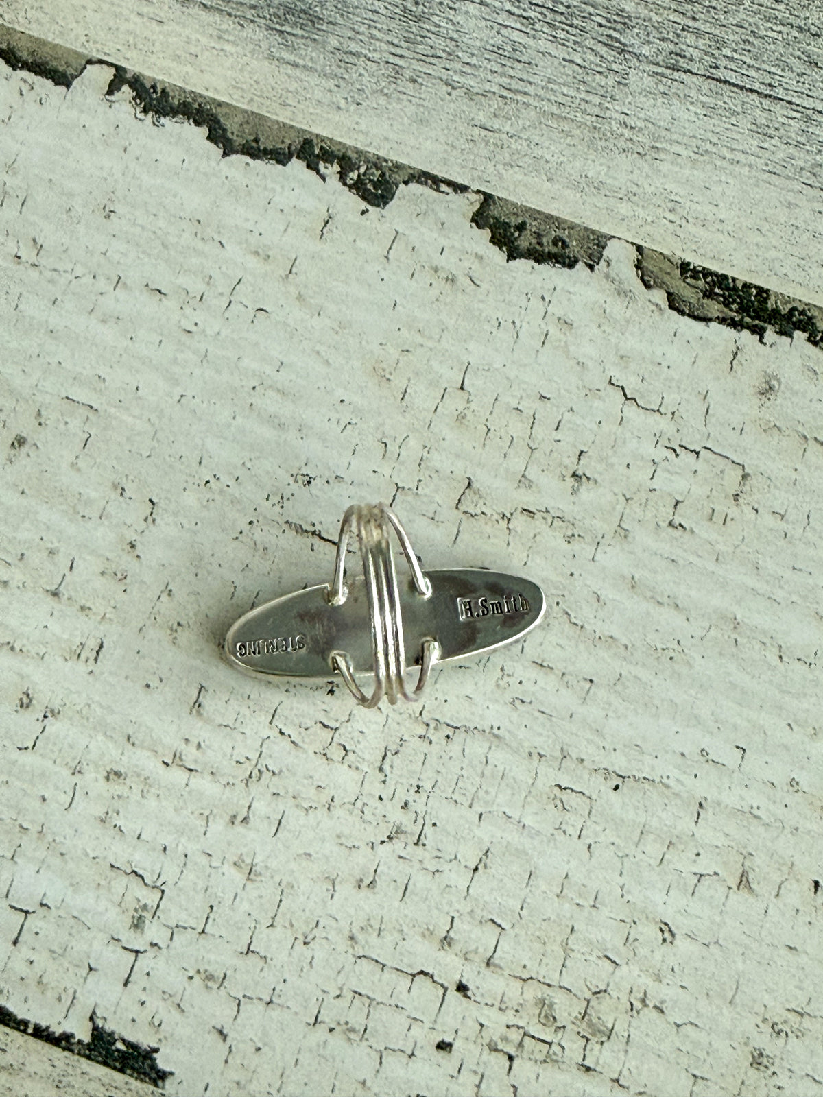 Native American #8 Turquoise Inlay Ring 7.5