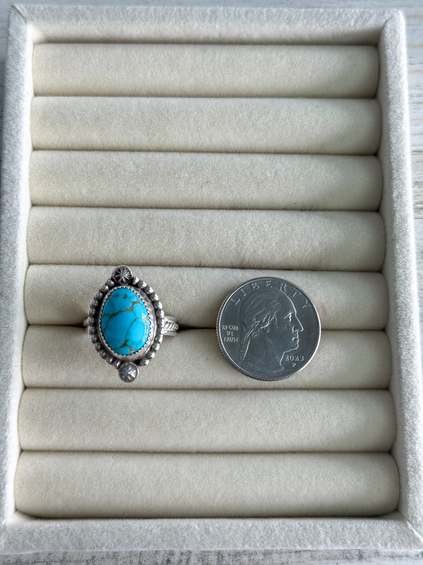 Native American Made Turquoise Ring 9.5
