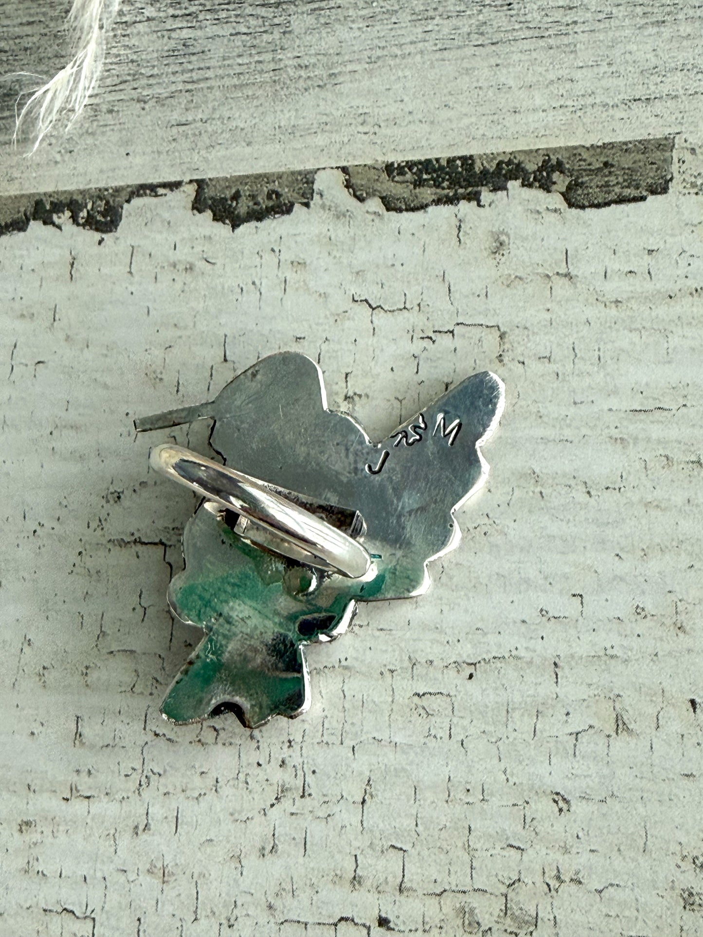 Native American Bluebird Hummingbird Adjustable Ring