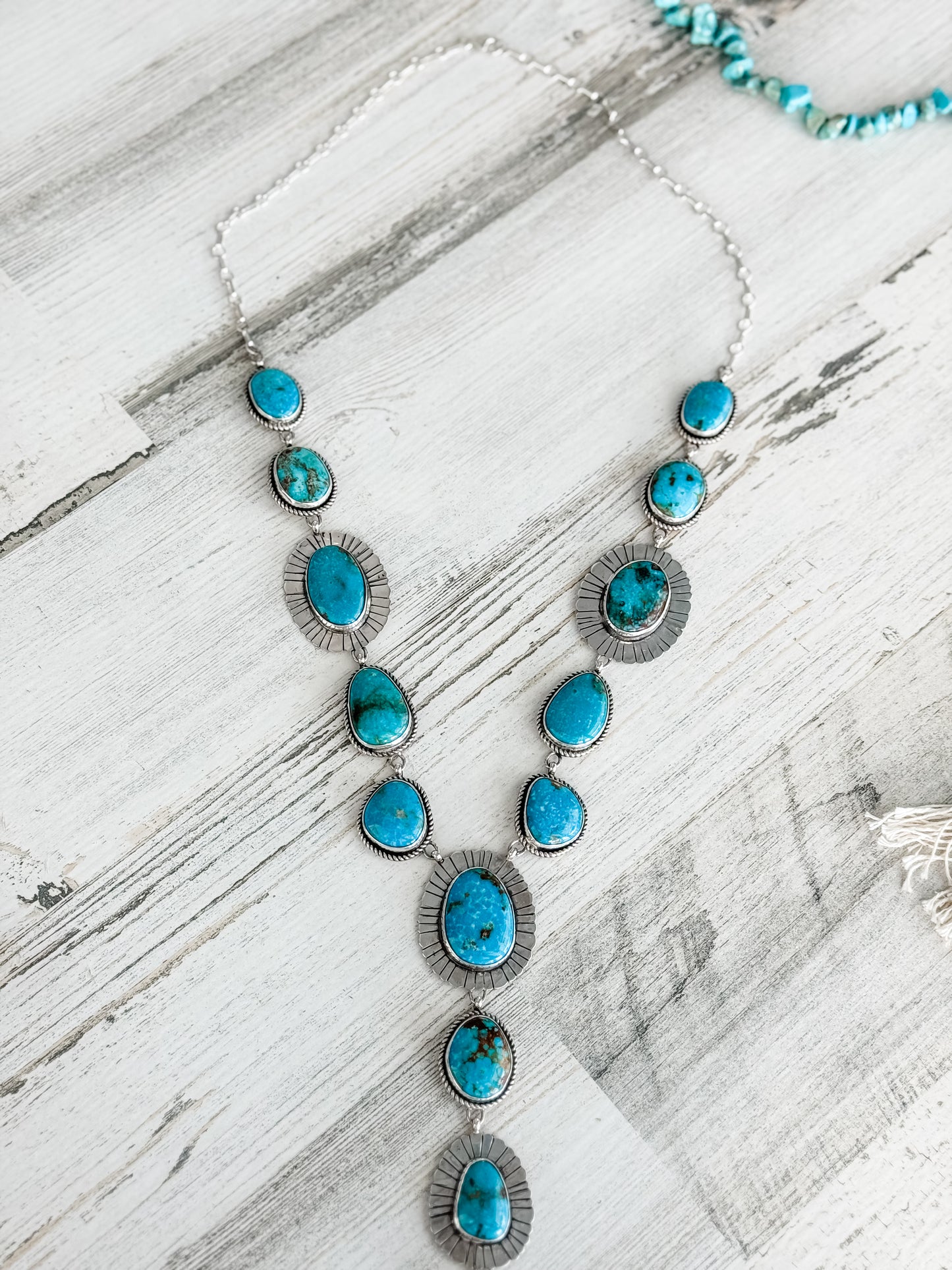 Native American Kingman Turquoise Lariat