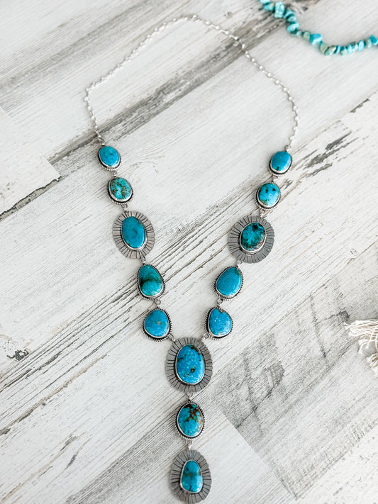 Native American Kingman Turquoise Lariat