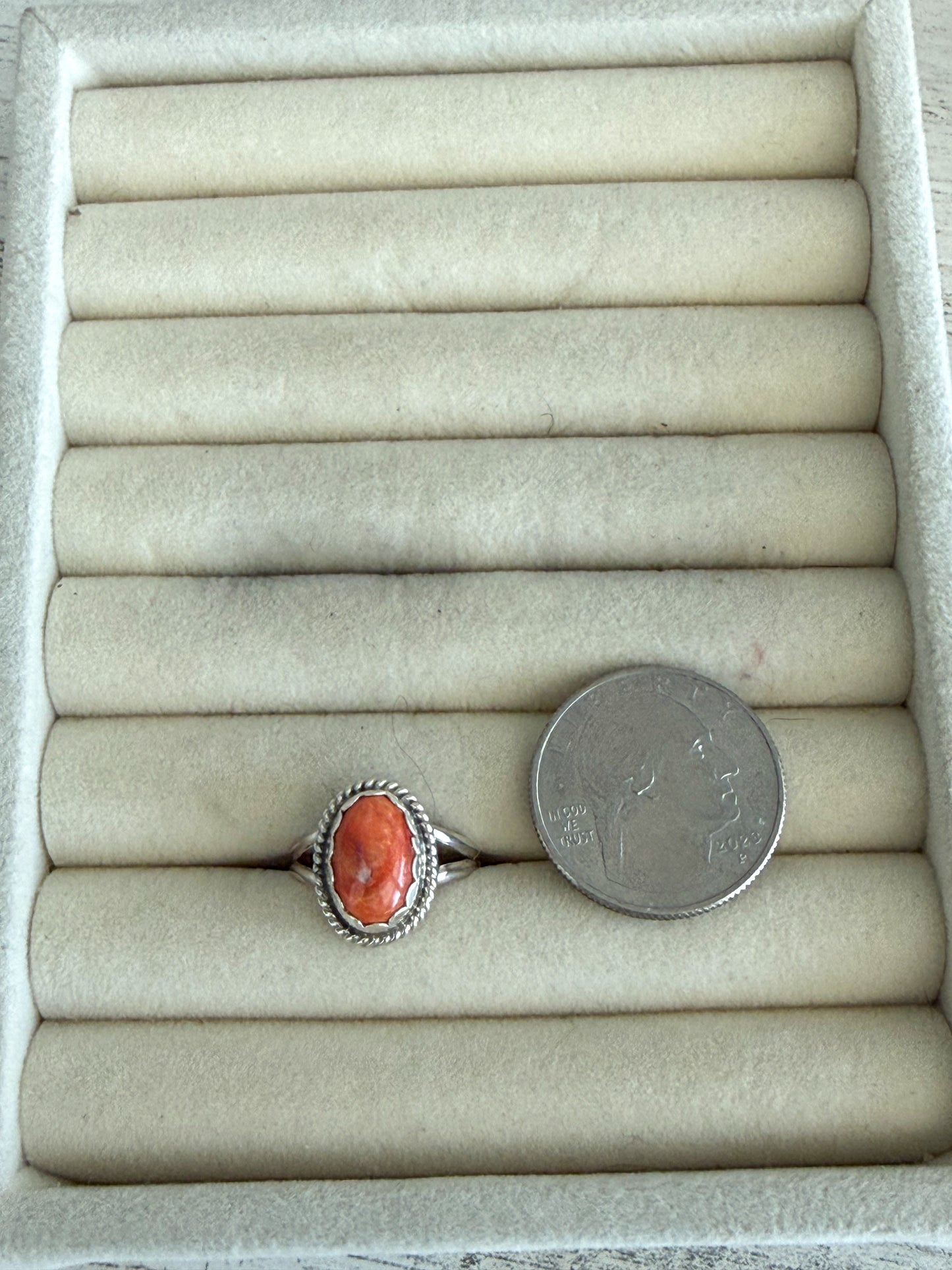 Native American Red Spiny Ring 6.5