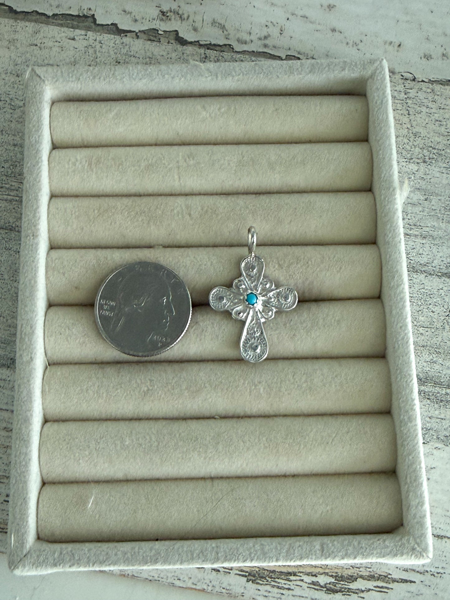 Native American Turquoise Cross Pendant