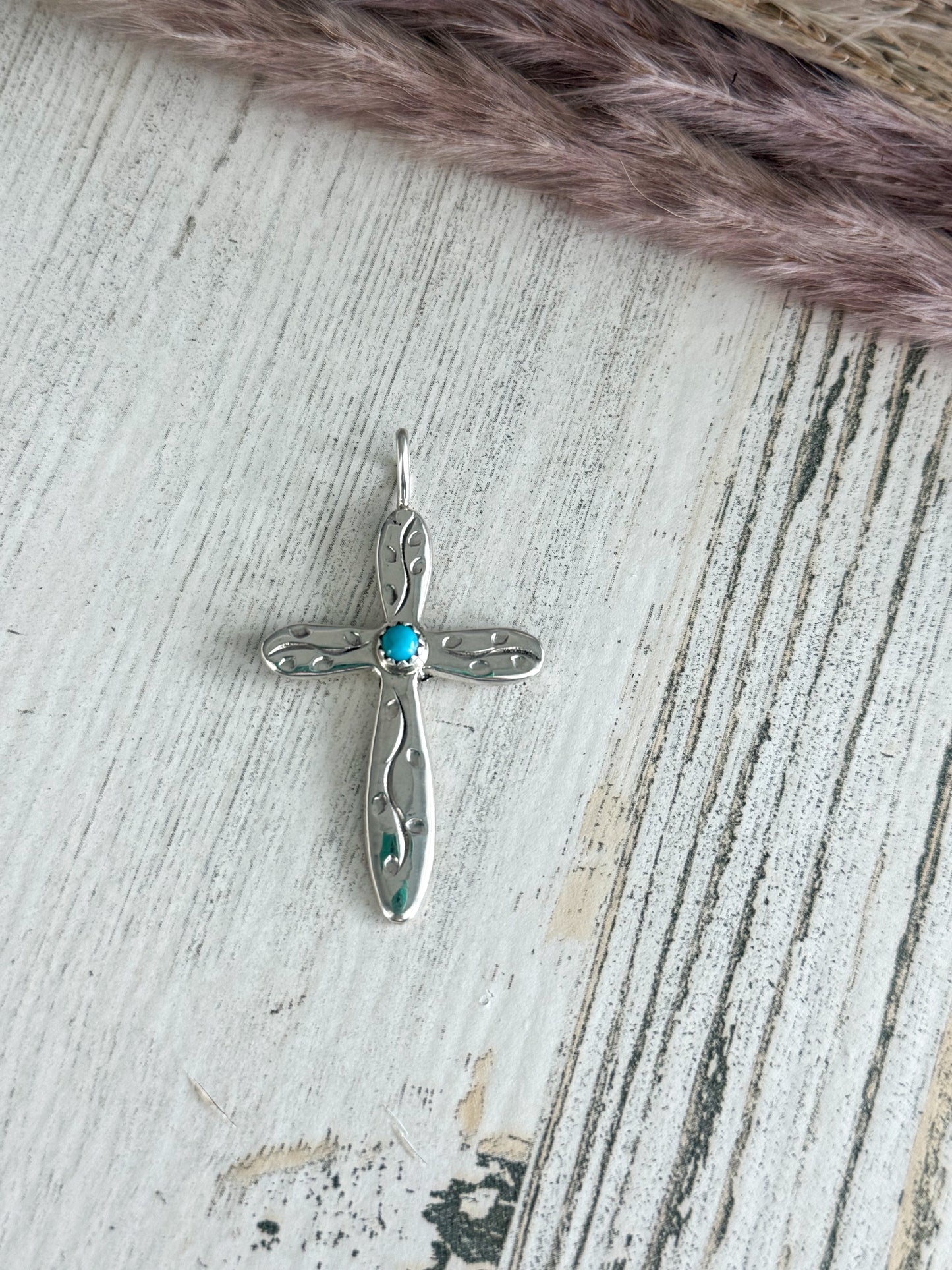 Native American Turquoise Cross Pendant