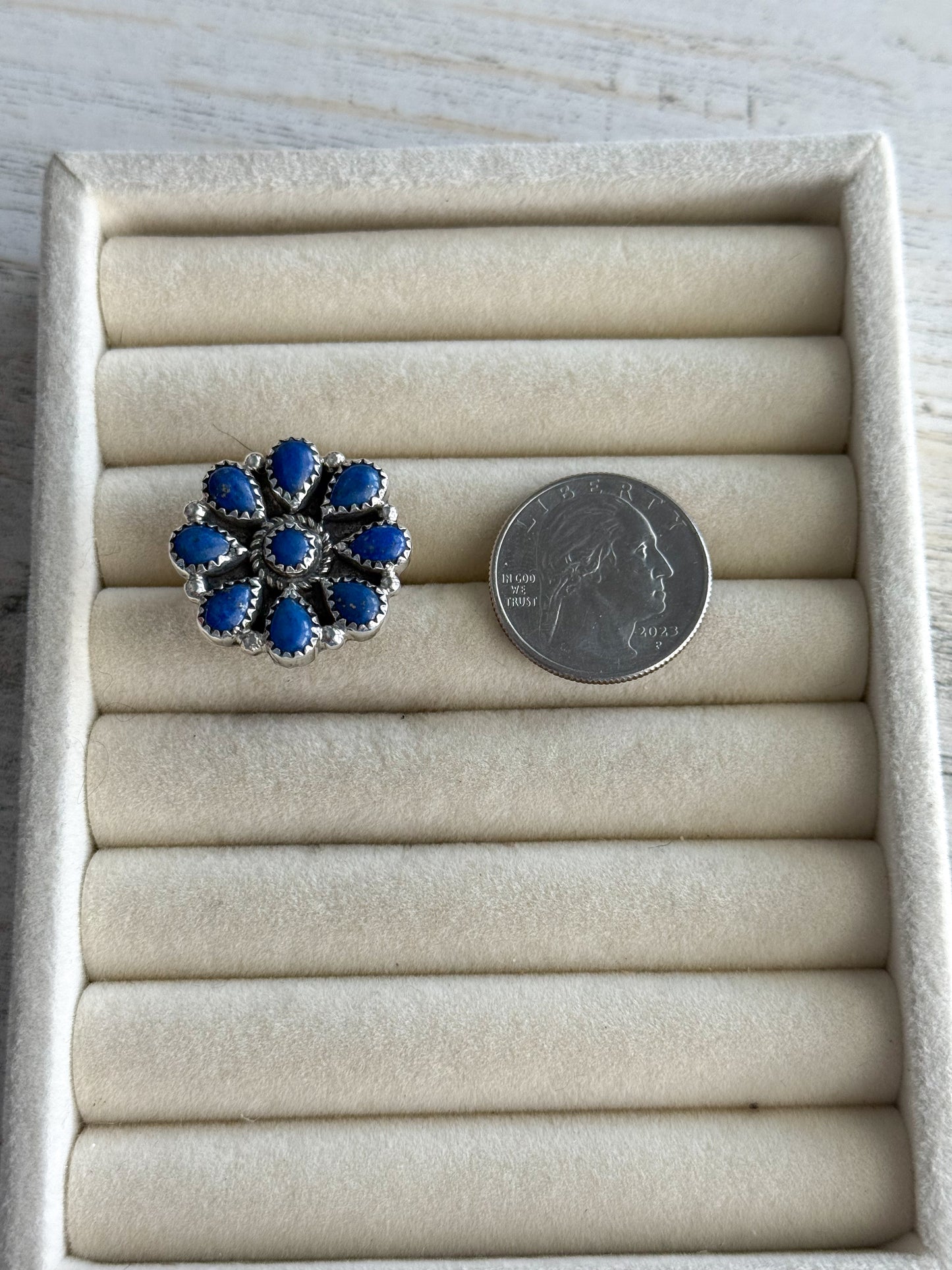 Native American Lapis Adjustable Ring