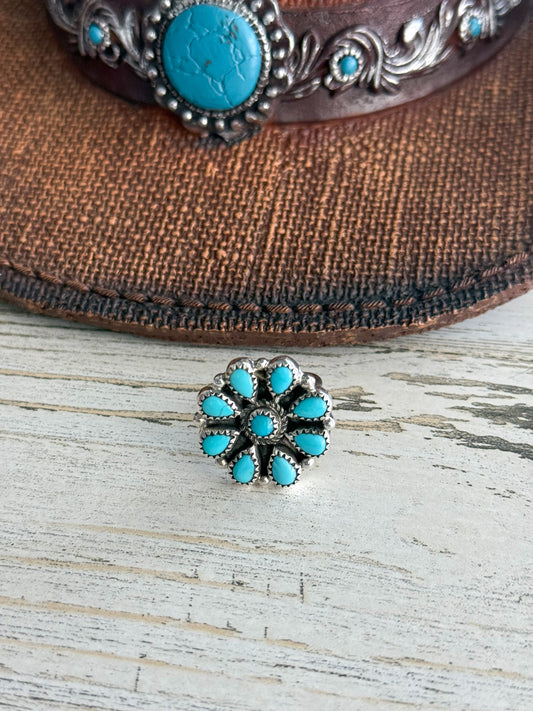 Native American Turquoise Adjustable Ring