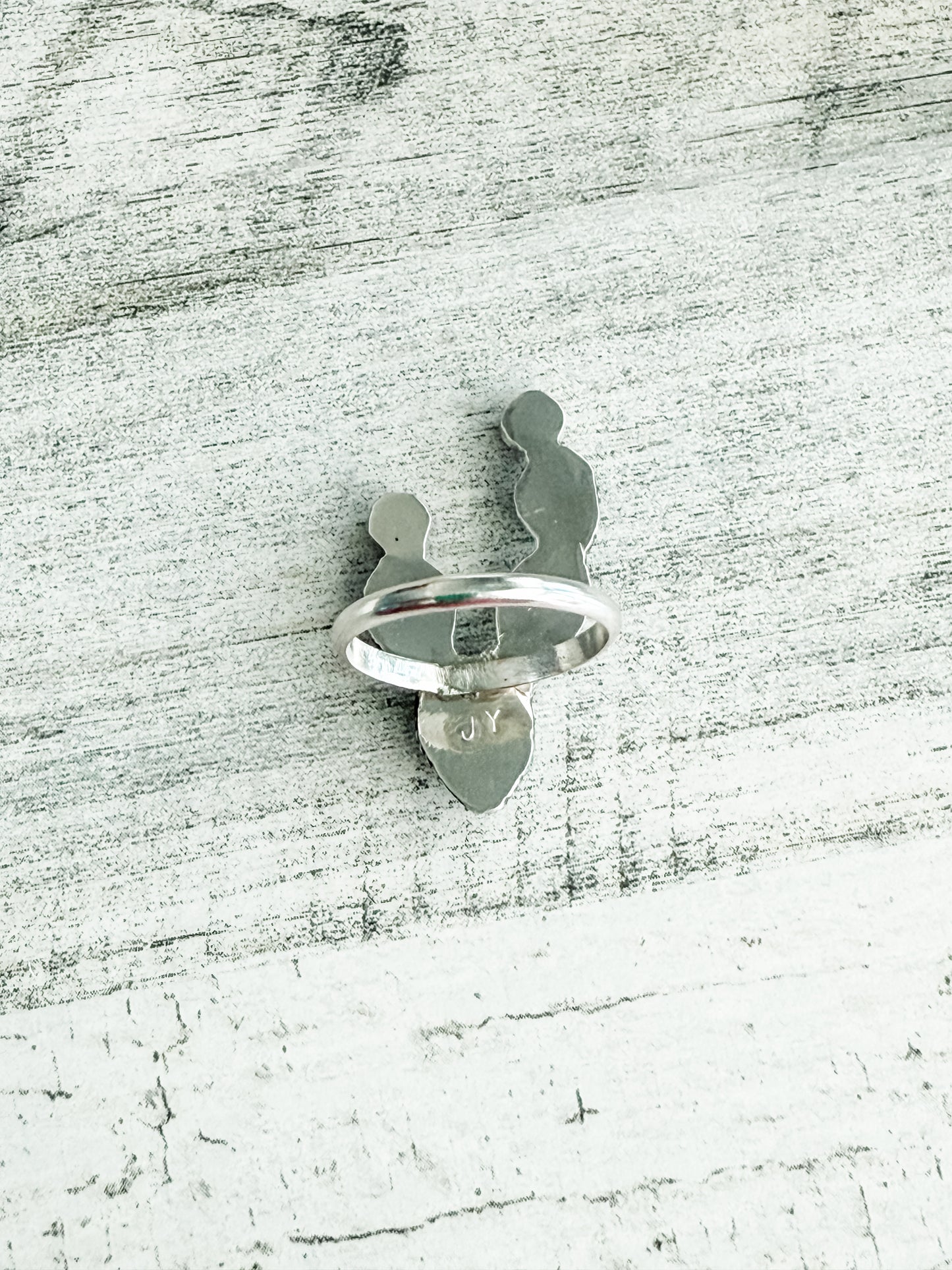 Native American Made Turquoise & Coral Cactus Ring 8