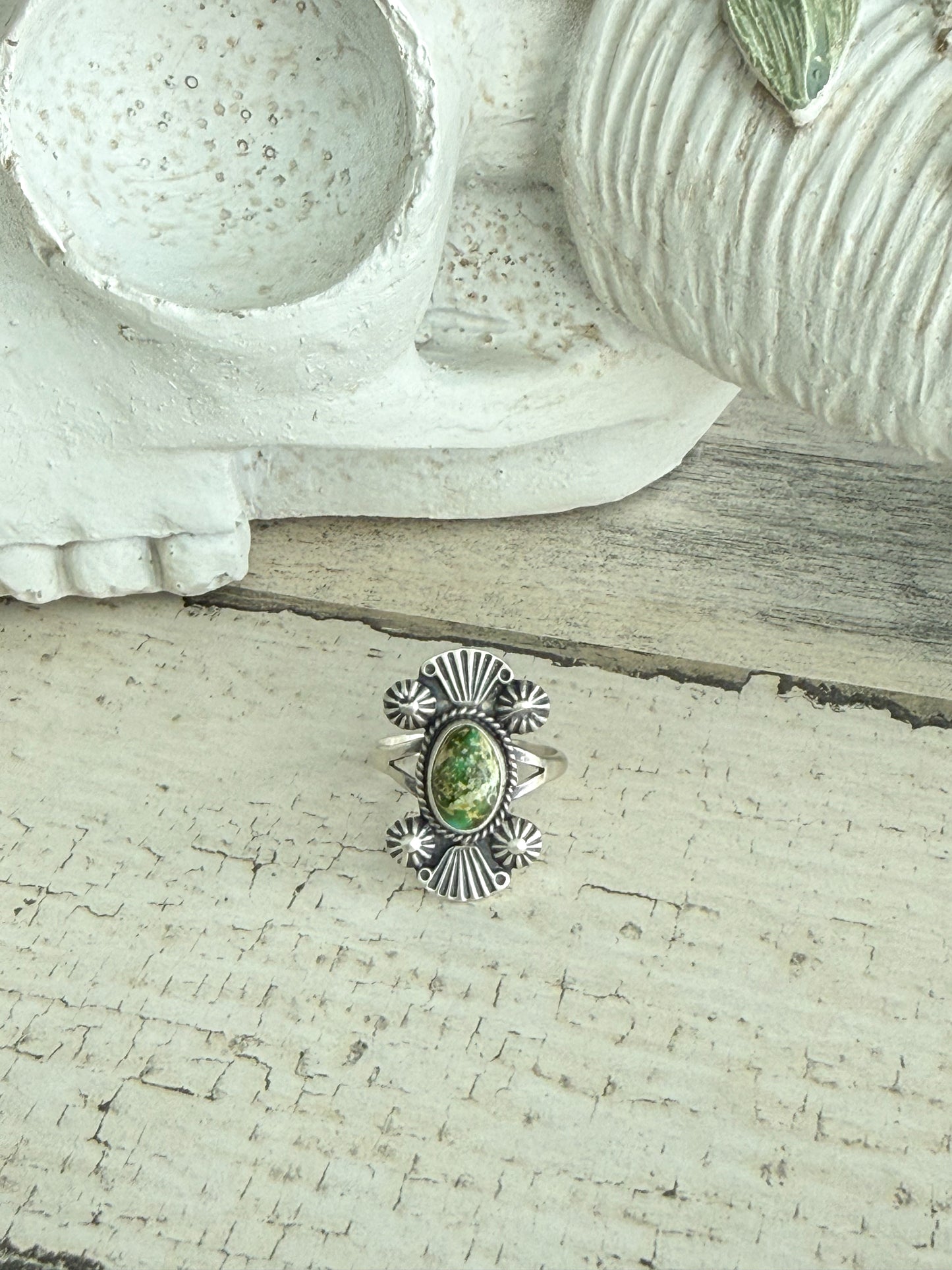 Native American Sonoran Gold Ring 9.5