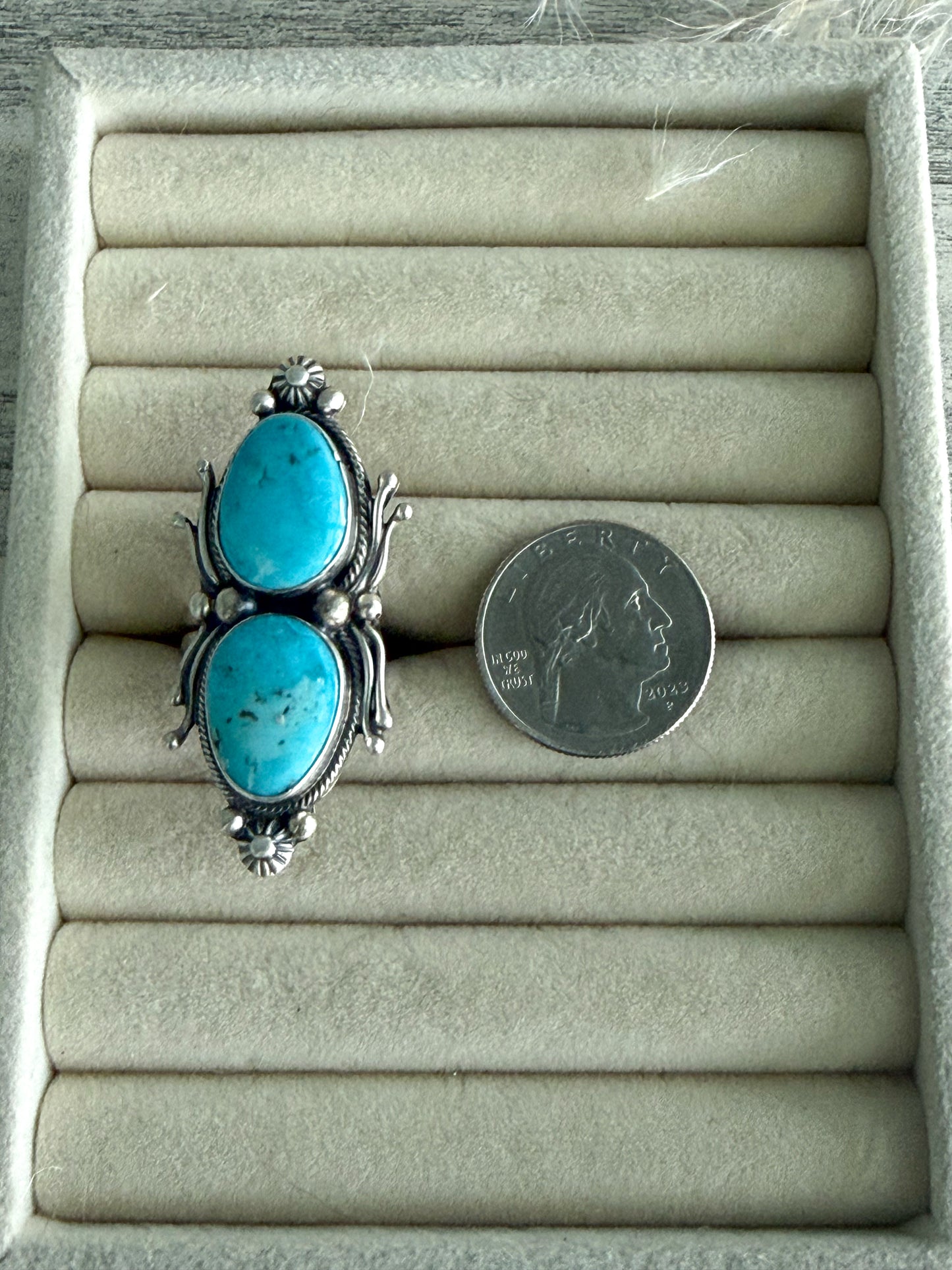 Native American Adjustable Sonoran Gem Turquoise Ring