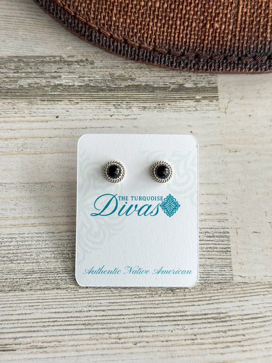 Native American Black Onyx Studs