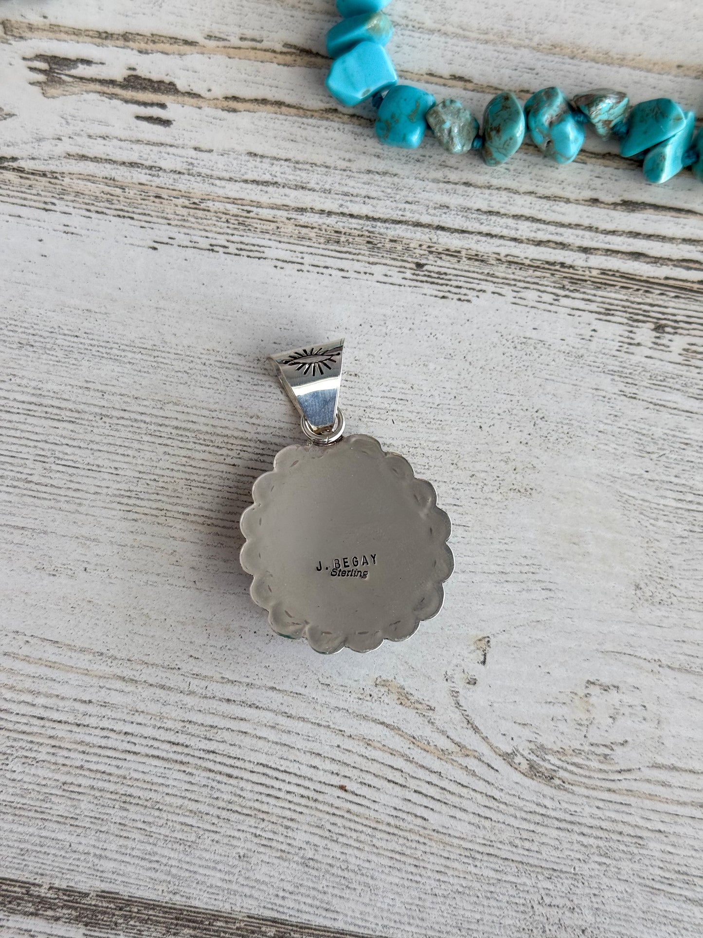 Native American Sonoran Gold Turquoise Pendant