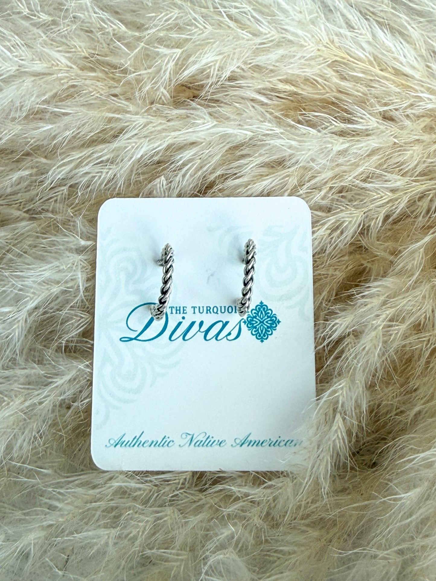 Native American Sterling Silver Hoop Earrings