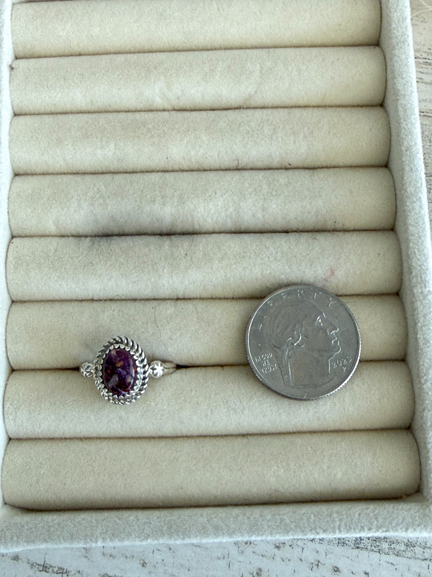 Native American Purple Spiny Ring 8