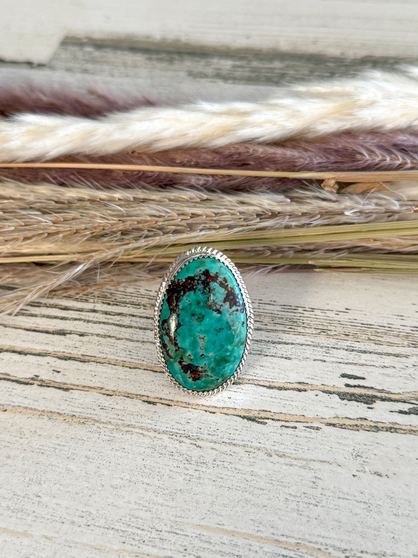 Native American Kingman Ring 8.5