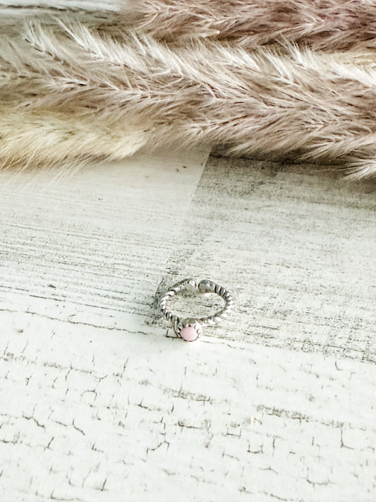 Native American Pink Conch Adjustable Toe/Pinky Tip Ring