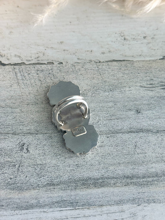 Native American Turquoise Cluster Ring 8