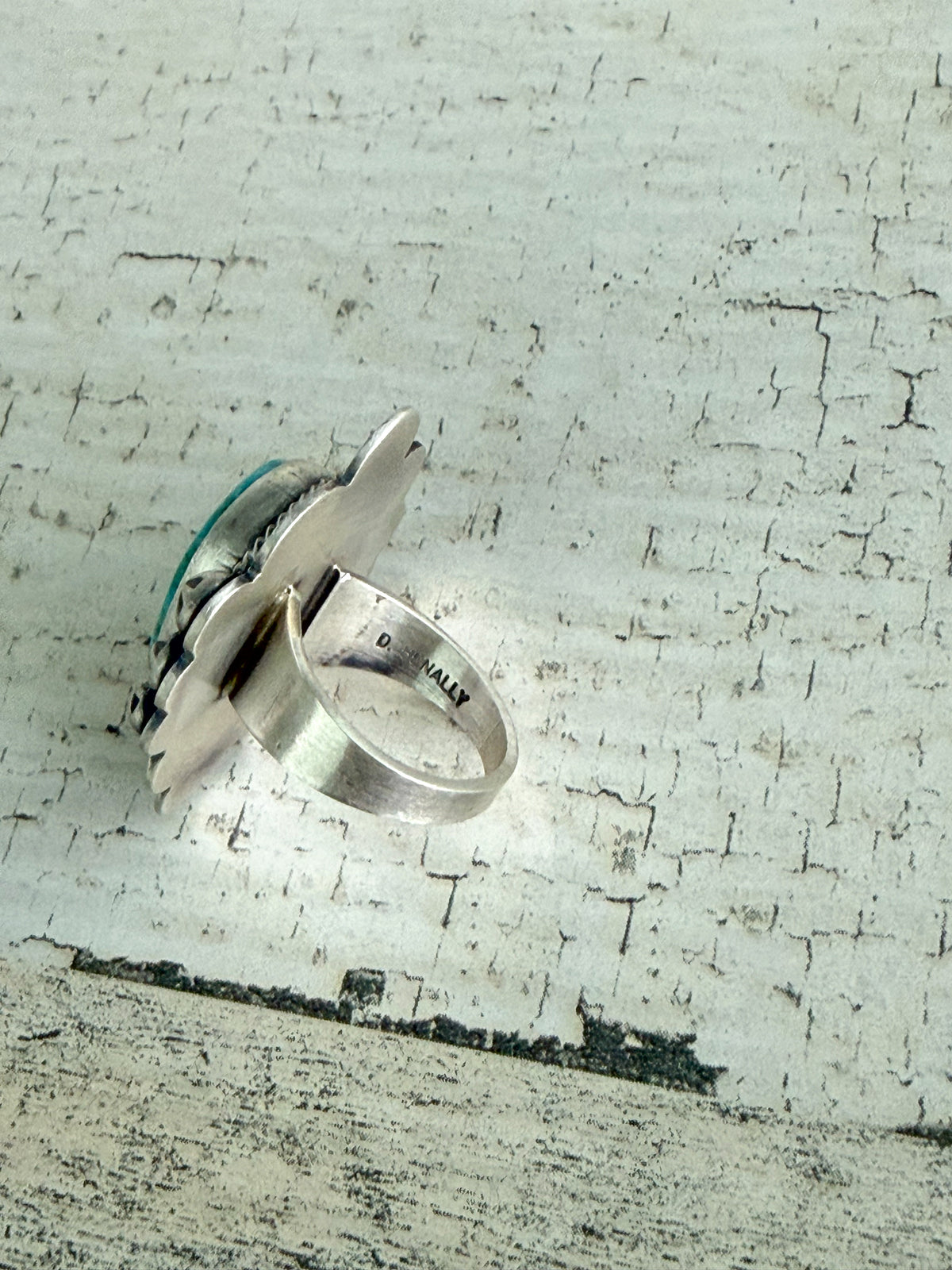 Native American Fox Turquoise Ring 5.5
