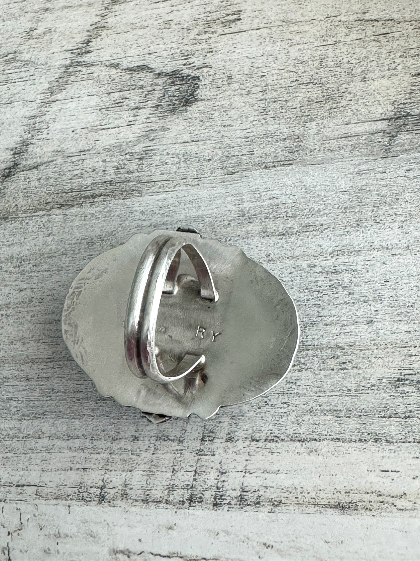 Native Made Light Green Sonoran Gold Ring Size 9.75