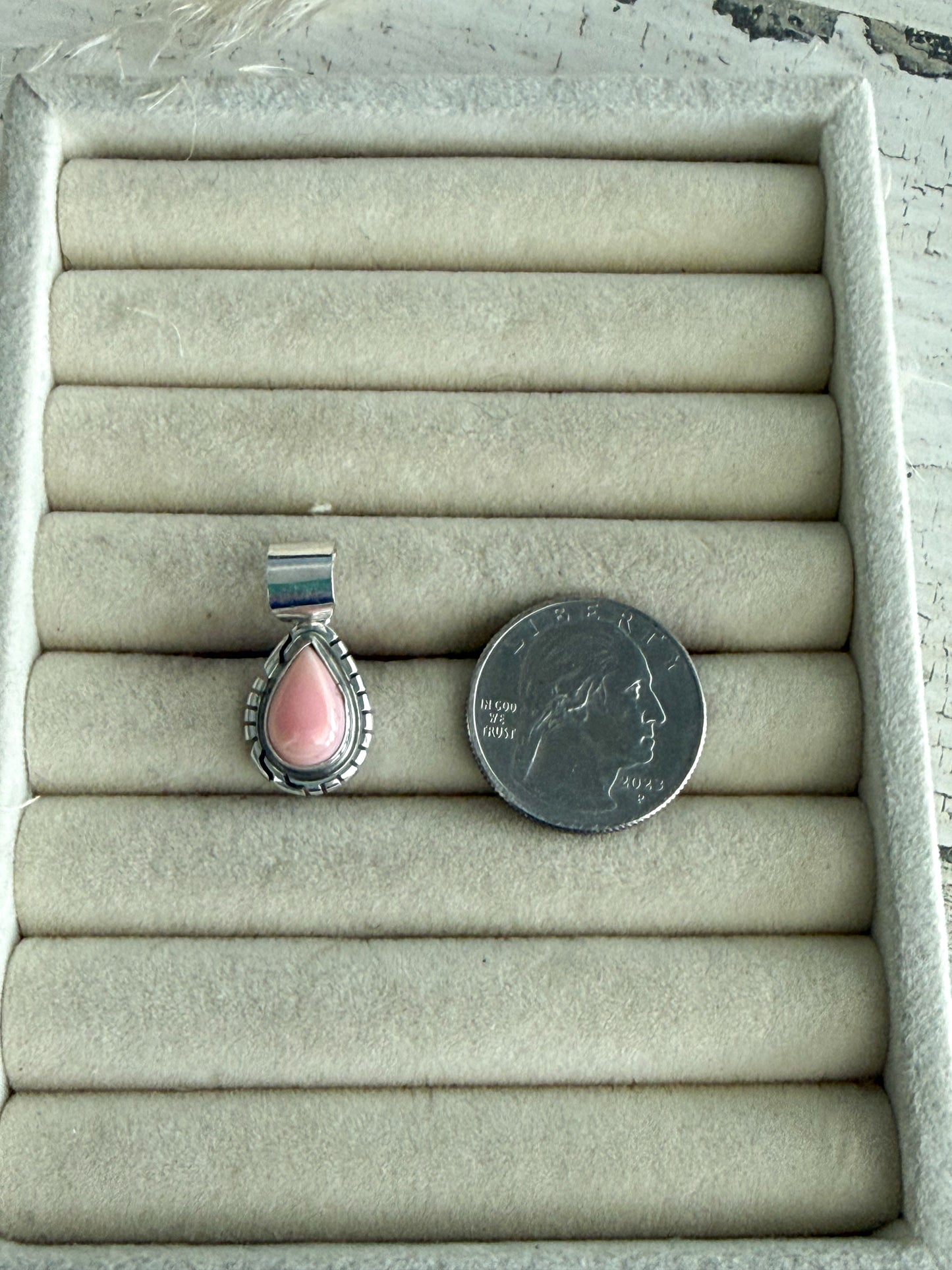 Native American Pink Conch Pendant