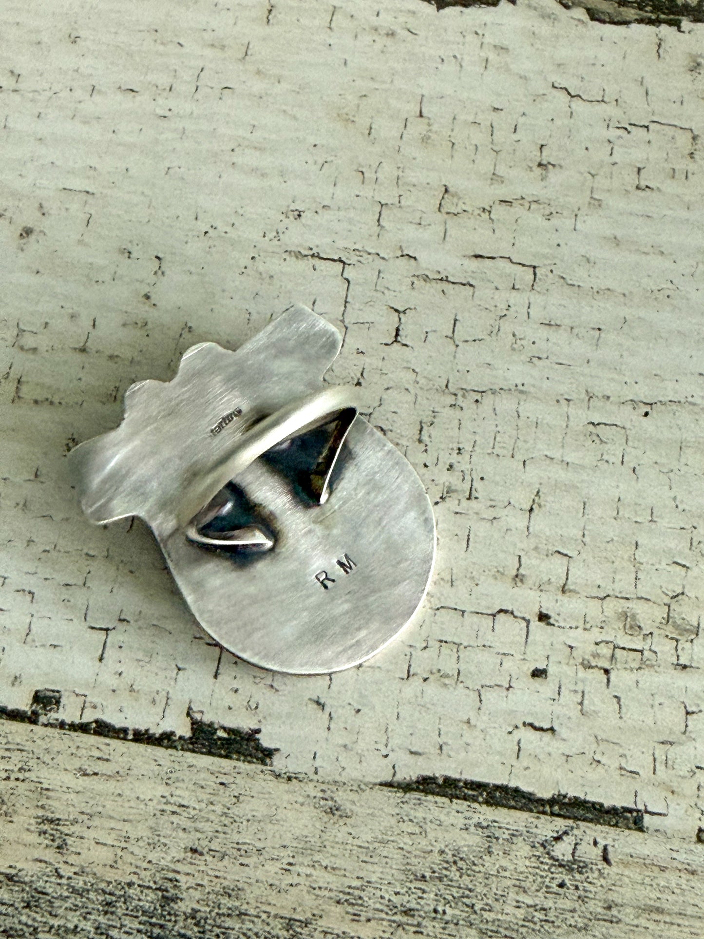 Native American Turquoise Horseshoe Ring 9.5
