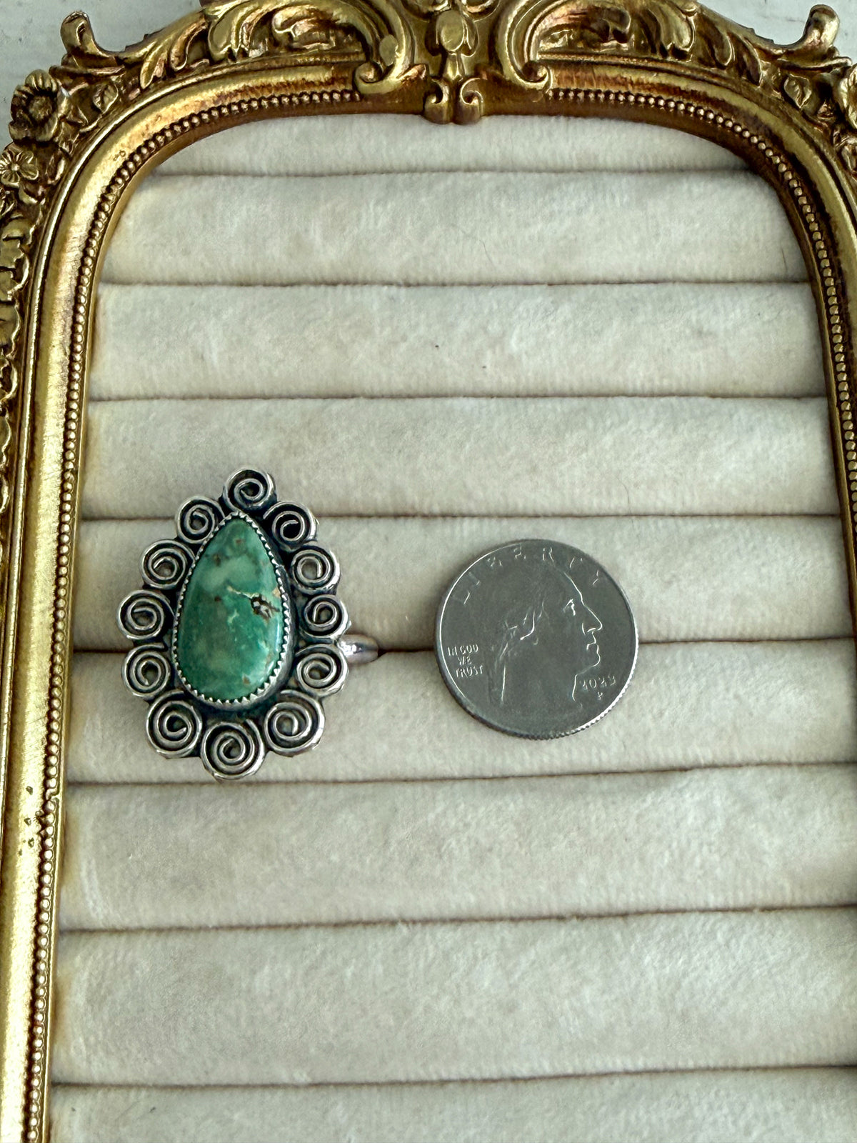 Native American Emerald Valley Adjustable Ring