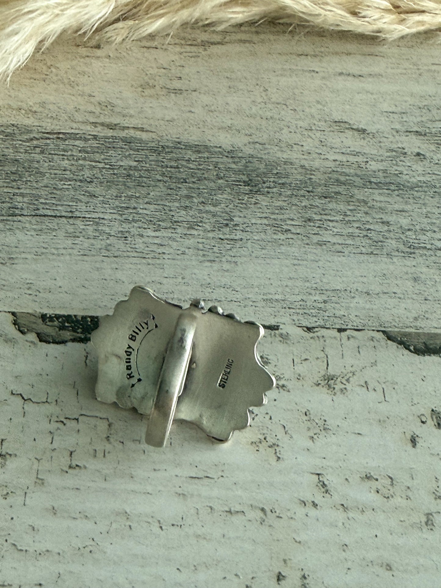Native American Fox Turquoise Adjustable Ring