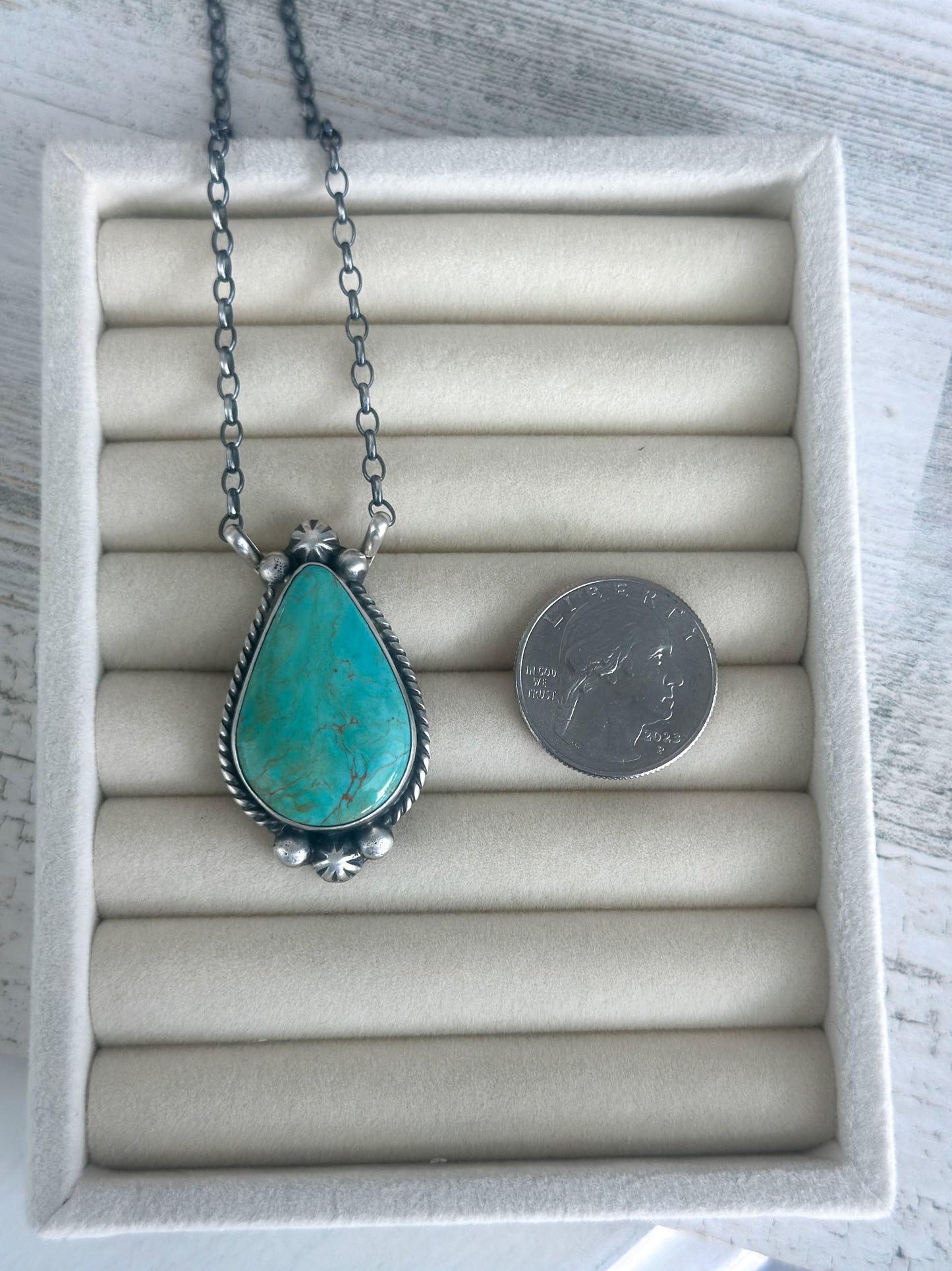 Native Made Kingman Pendant Necklace 18"