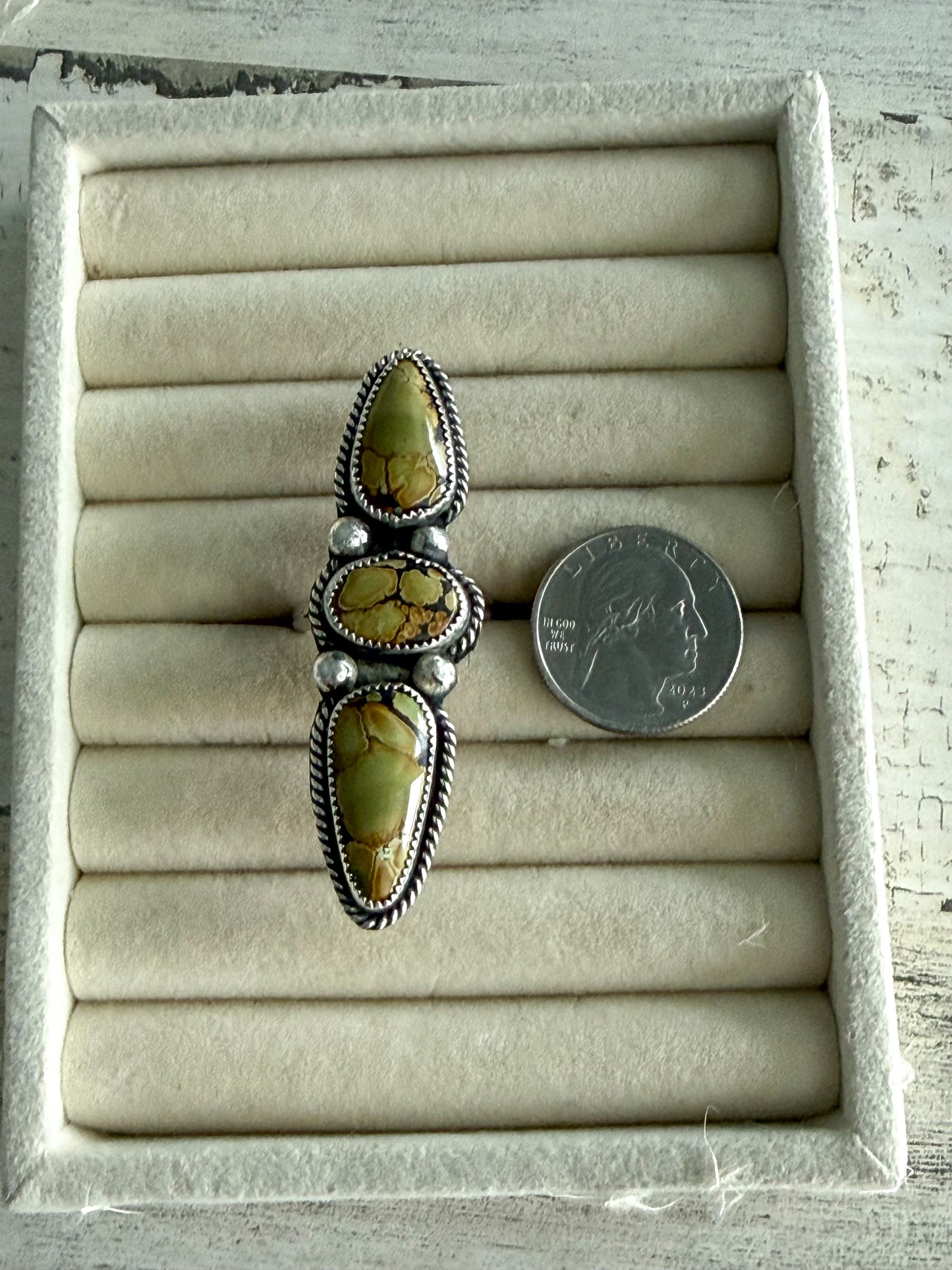 Native American 3 Tier Hubei Adjustable Ring