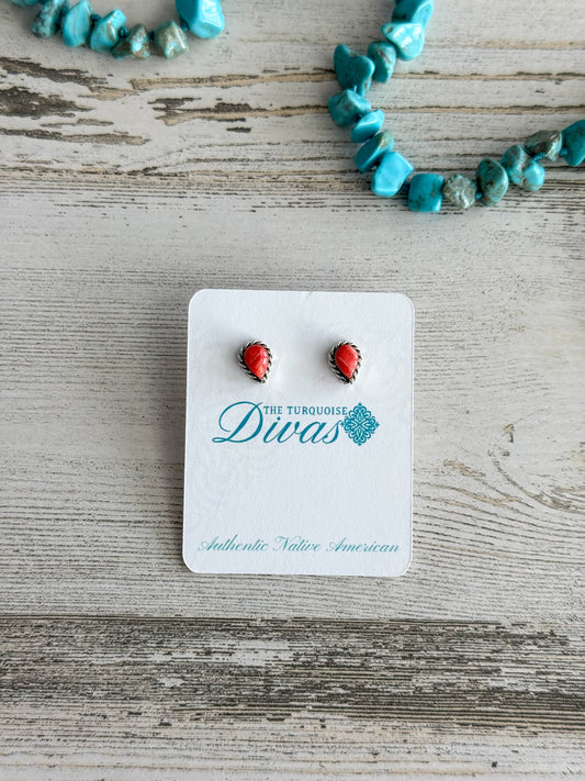 Native American Red Spiny Studs