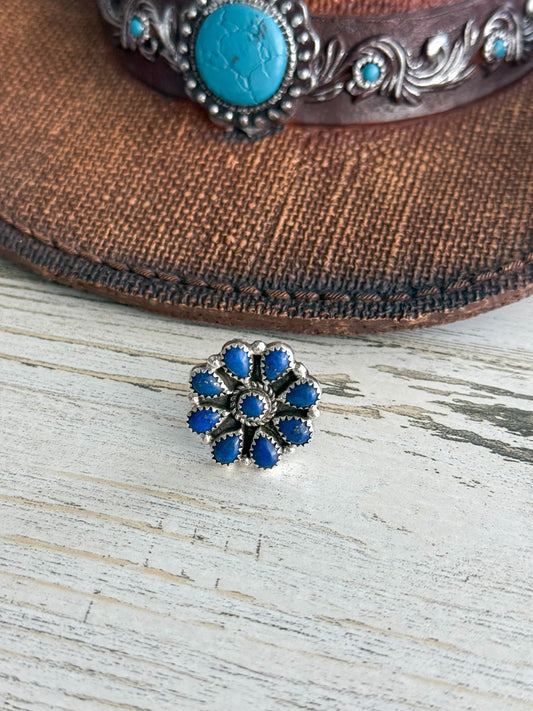 Native American Lapis Adjustable Ring