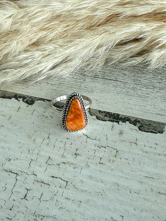 Native American Orange Spiny Ring 9