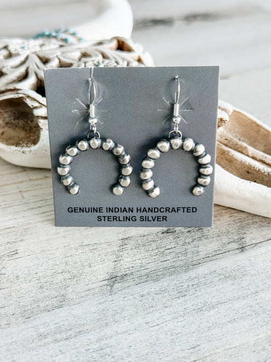Native American Sterling Silver Naja Earrings