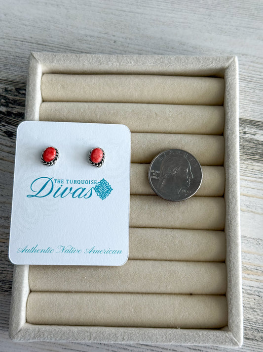 Native American Red Spiny Studs