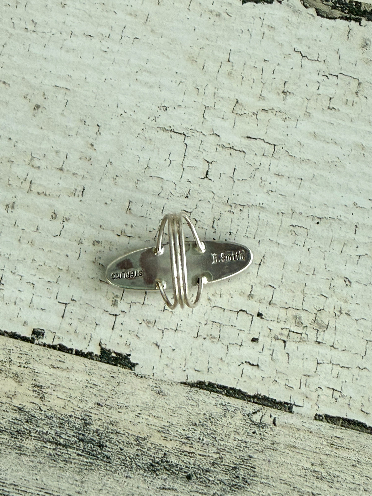 Native American #8 Turquoise Inlay Ring 8.5