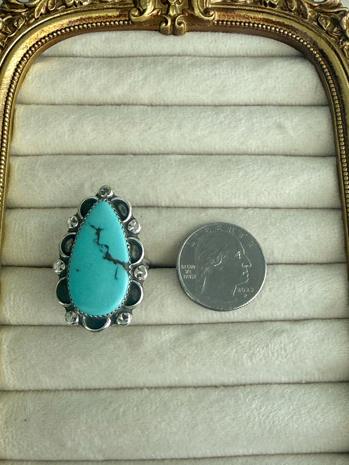 Native American Sonoran Blue Adjustable Ring
