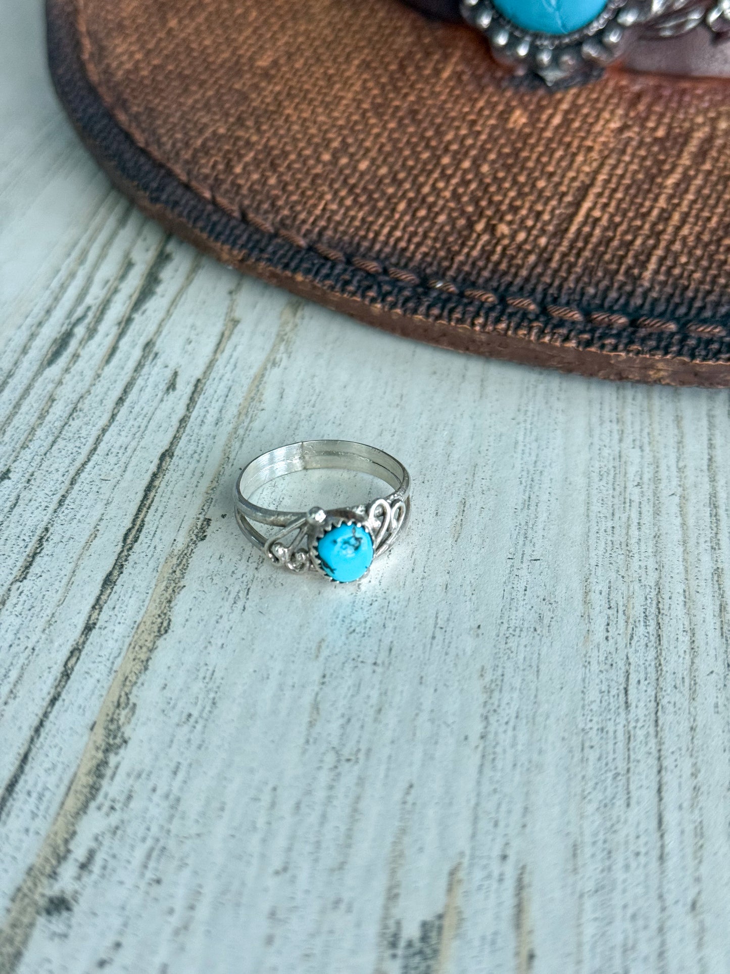 Native American Kingman Turquoise Ring 10