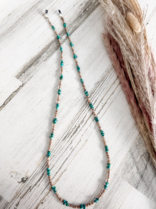 Native American Turquoise & Heishi Eye Glass Holder