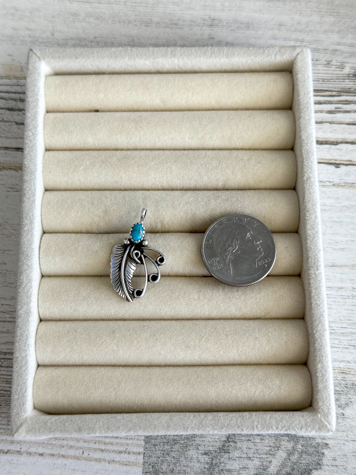 Native American Sterling Leaf Pendant