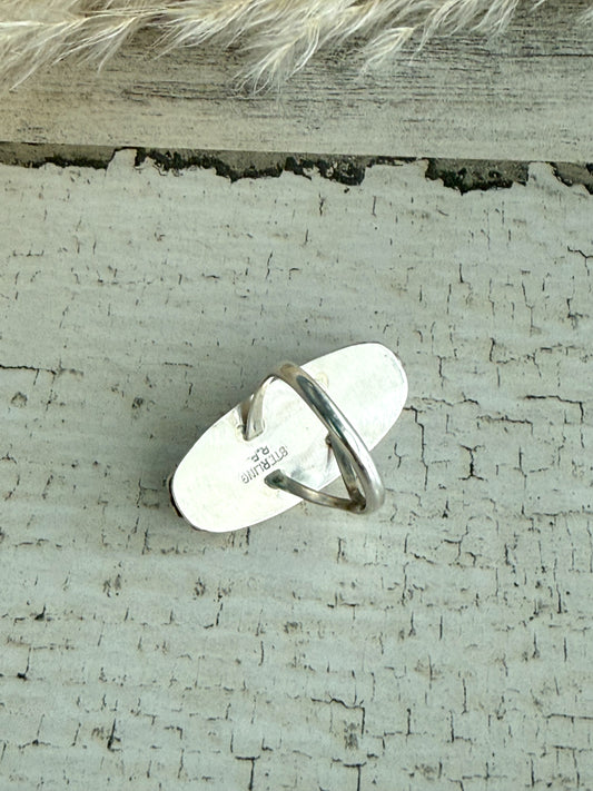 Native American Black Onyx Ring 9.5